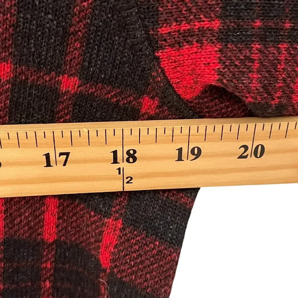 The North Face Mens Fleece S 1/4 Zip Red Buffalo Plaid Gordon Lyons